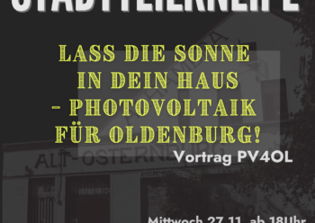 Stadtteilkneipe – Photovoltaik für Oldenburg!