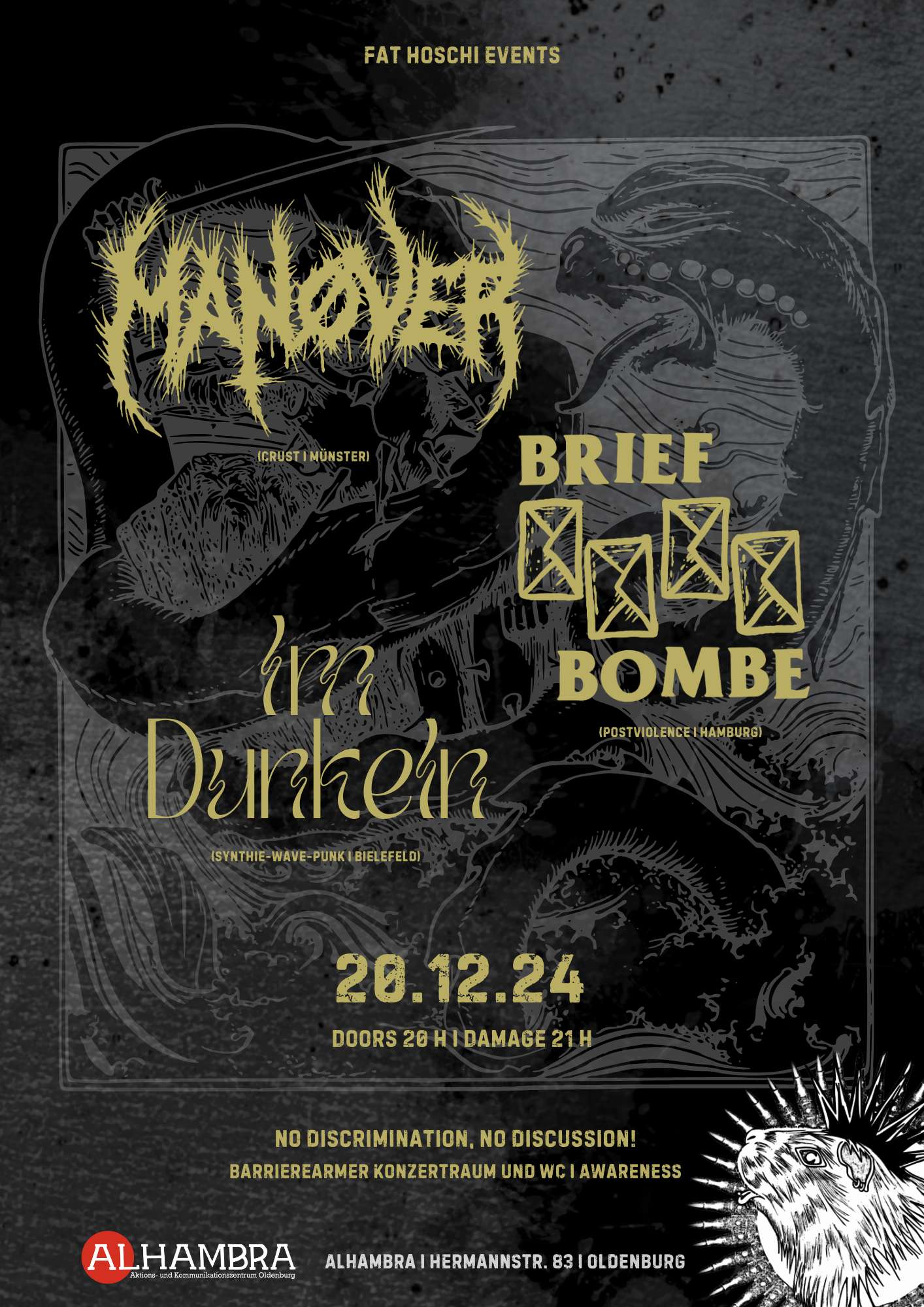 Konzert: Manöver, Briefbombe, Im Dunkeln